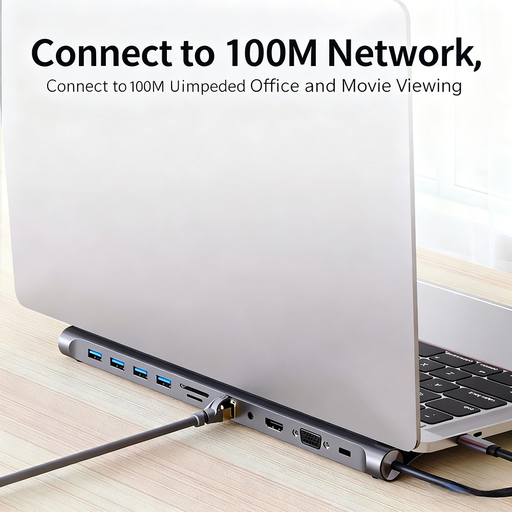 Type-C Expansion Hub 3.0 — 11-in-1 Docking Station for MacBook & Apple Laptops