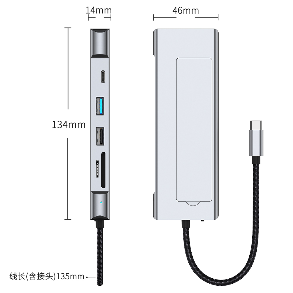 M.2 SSD enclosure docking station Type-C Hub 3.2 with 10G SSD enclosure multi-port expansion dock