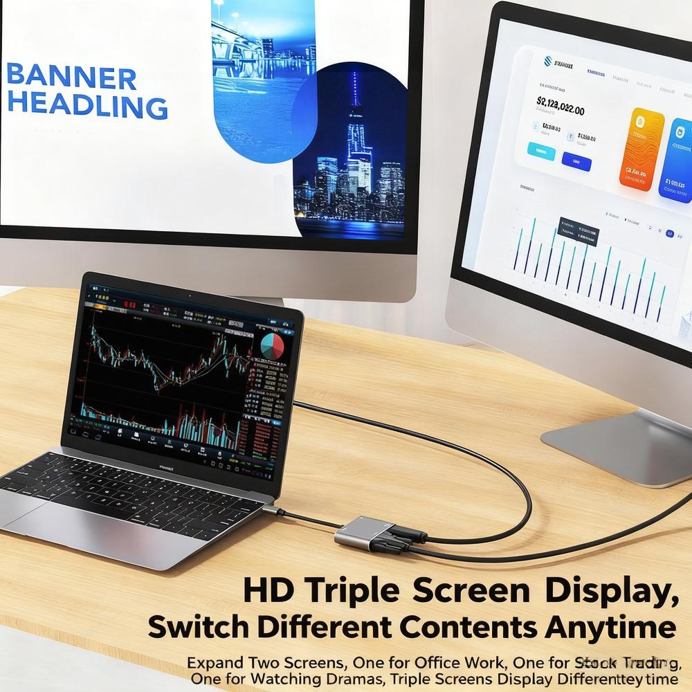 Type-C docking station to HD 4K 30Hz network card USB 3.0 converter - wholesale from manufacturer.
