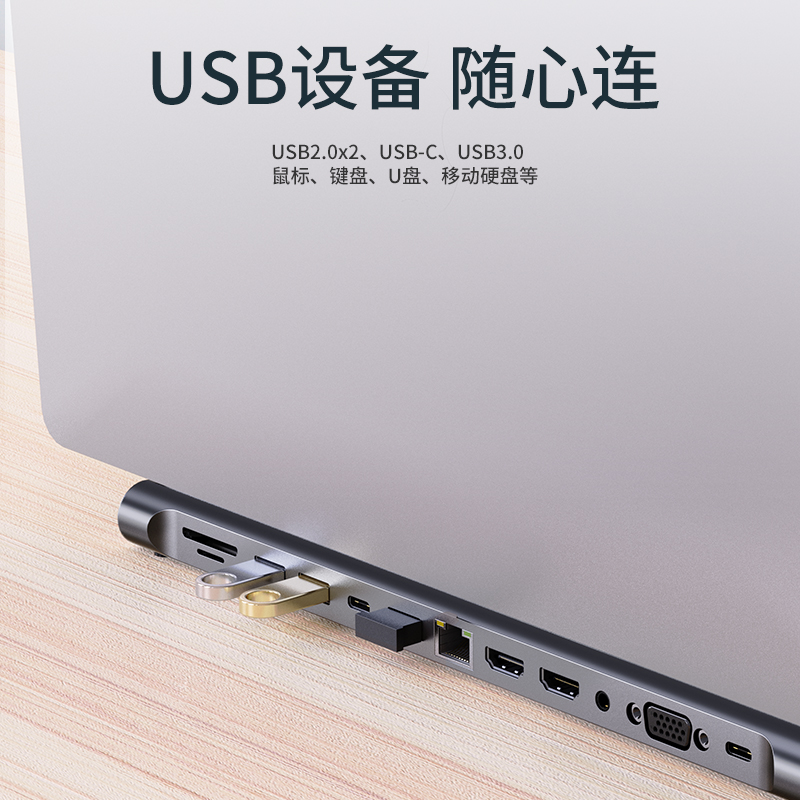 Type-c拓展hub3.0适用于macbook苹果笔记本底座12合一扩展坞