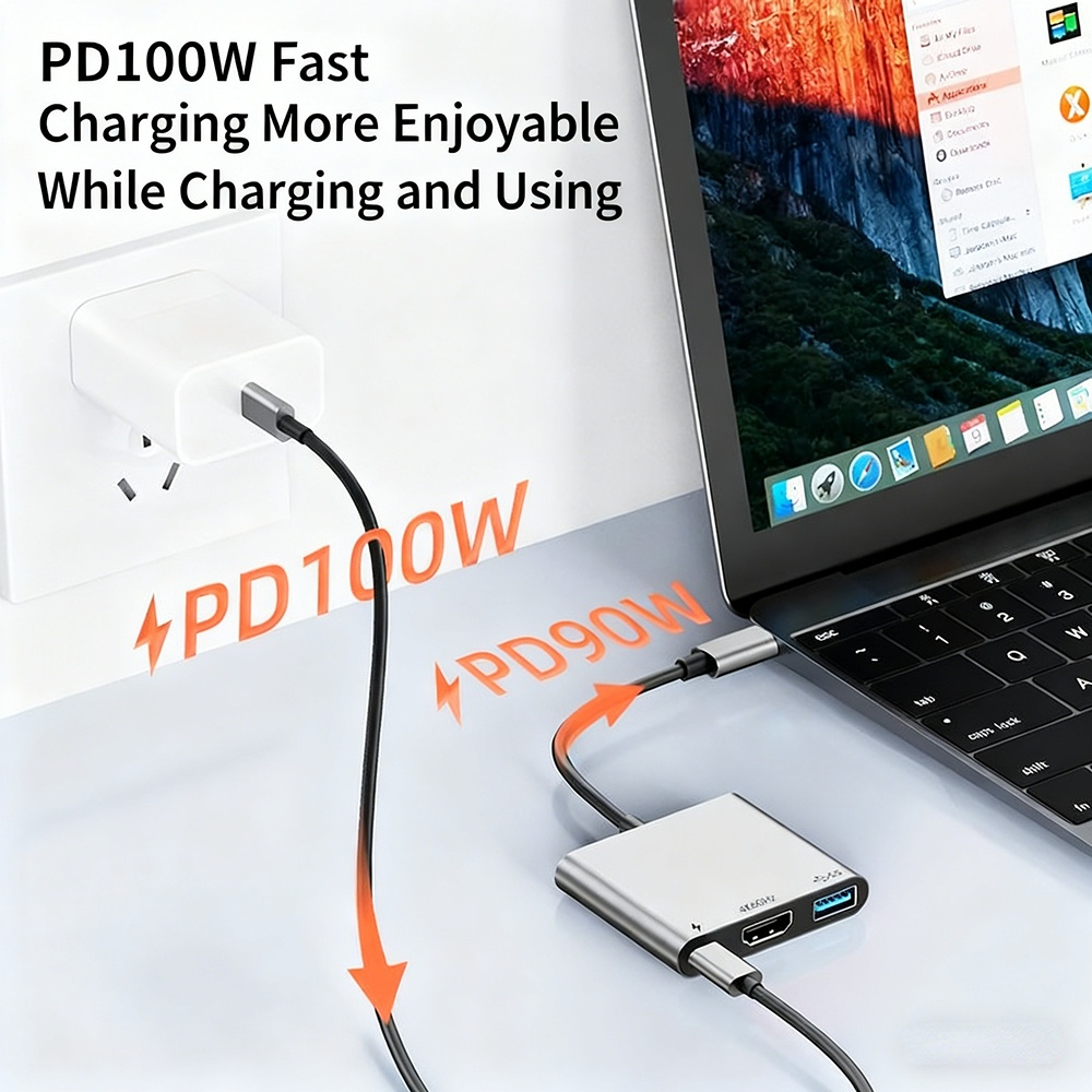 USB docking station Type-C hub 4K 60Hz/120Hz, in stock, OEM logo customizable docking station.