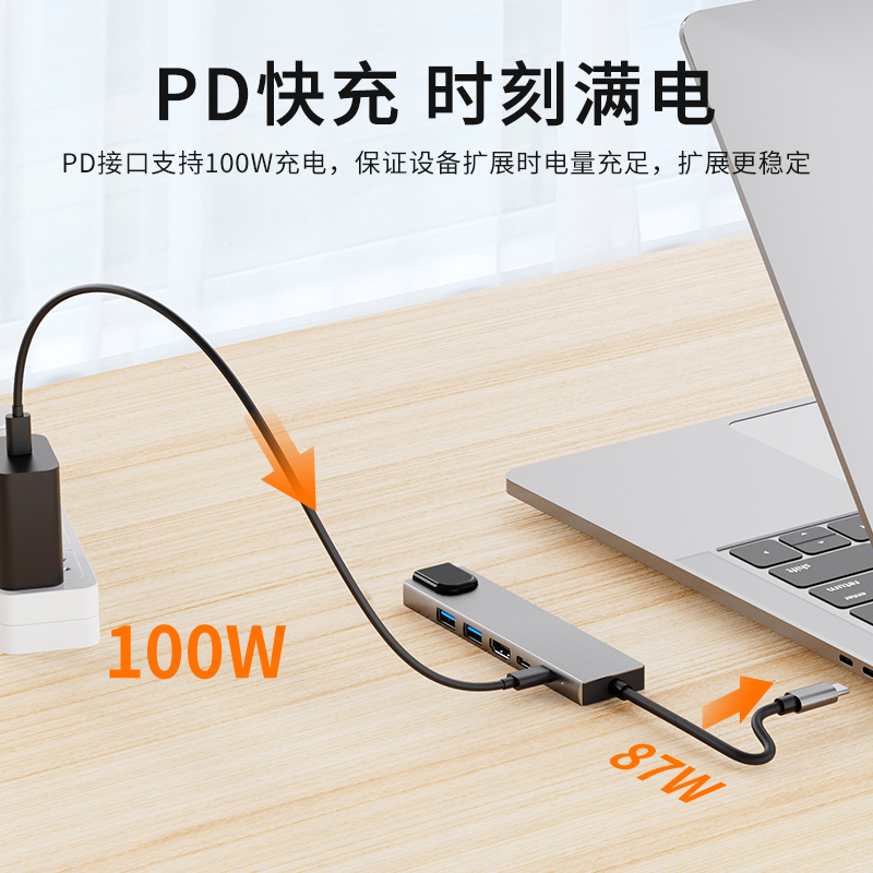 type-c拓展坞rj45千兆网适用于macbook笔记本usb扩展坞