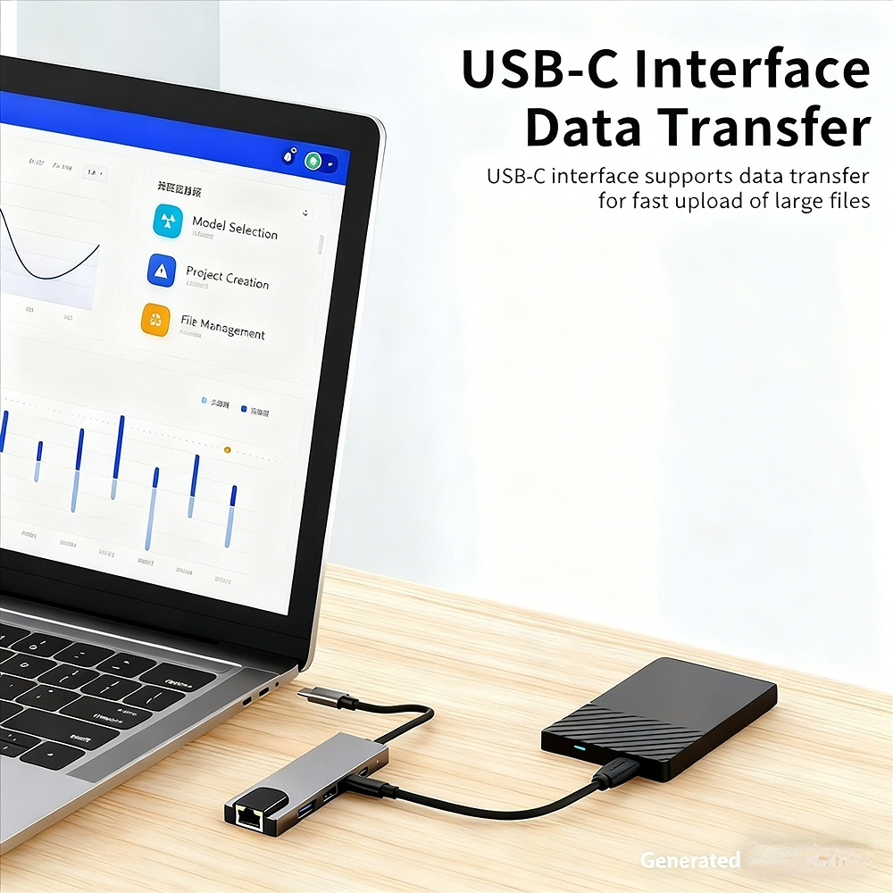 Type-C docking station RJ45 Gigabit Ethernet for MacBook laptop USB expansion docking station