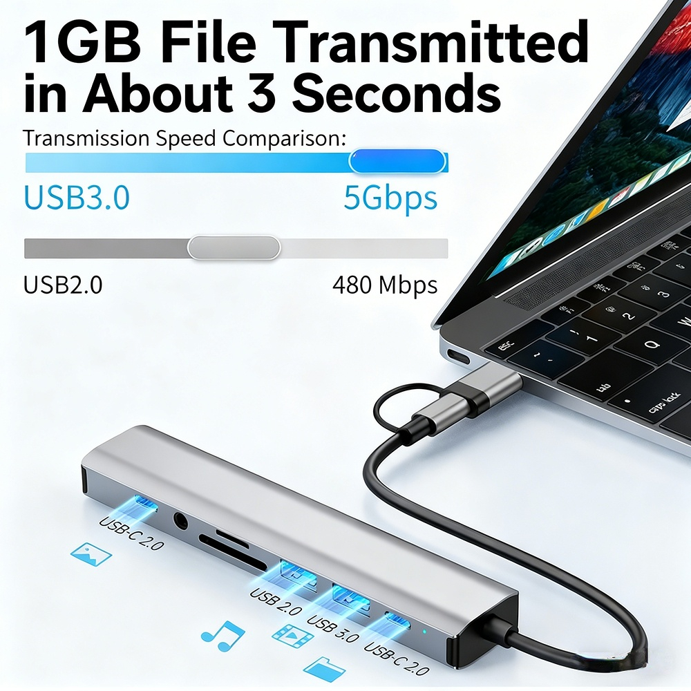 Expansion Network Adapter (RJ45) — Type-C to Ethernet Cable Converter — USB 100Mbps Wired Network Card for PC