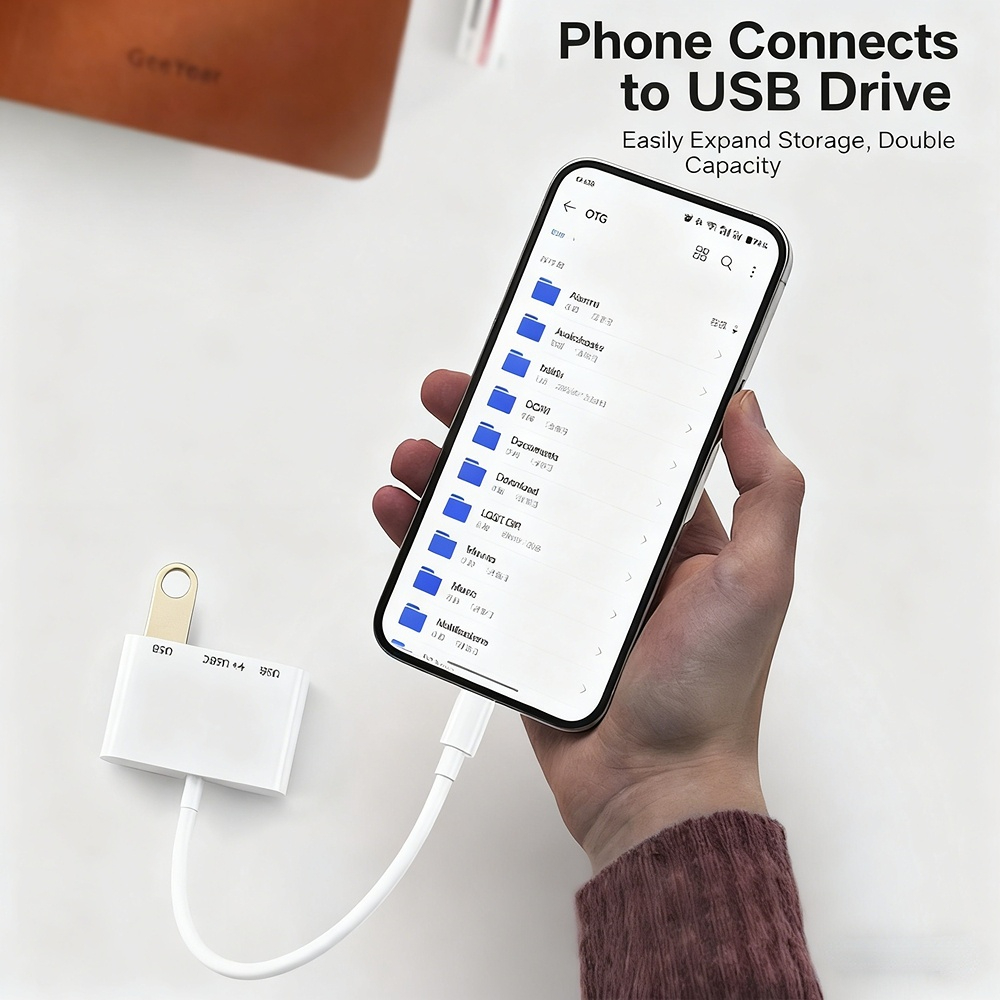 Type-C OTG Multifunctional Adapter: All-in-One Hub for Mobile Phones — PD Fast Charging, Data Conversion, and Card Reader