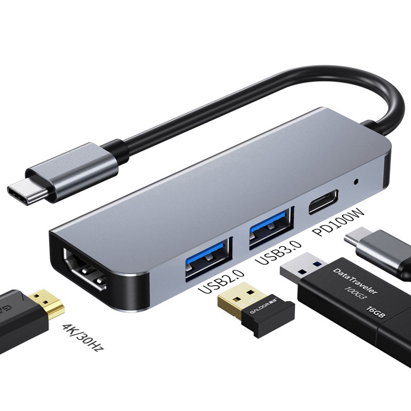 The 3.0 hub is a multi-port docking station compatible with Huawei and Apple computers using Type-C technology.