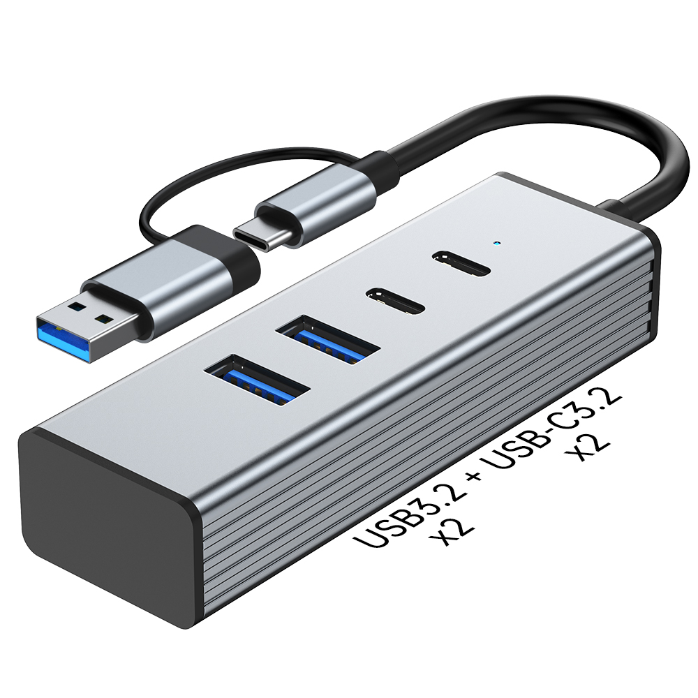 usb3.0 hub3.1 Gen2 集线器10Gbps笔记本电脑二合一分线器