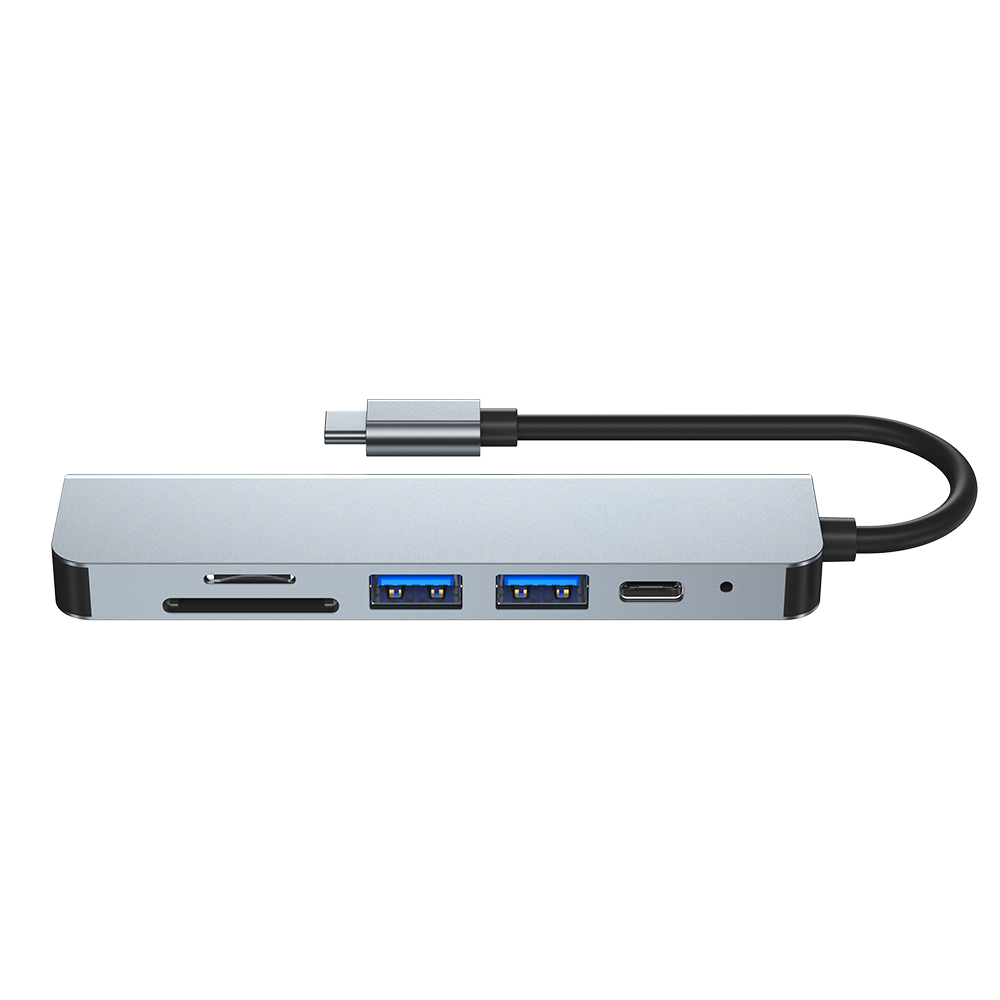 6-in-1 USB-C Hub 3.0 docking station for MacBook laptops.