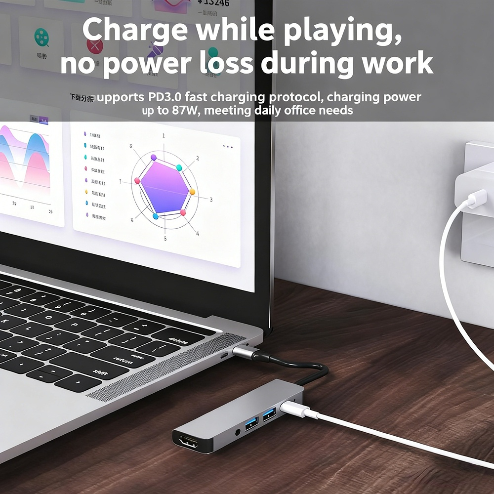 USB 3.0 Type-C expansion dock Audio Hub is suitable for Apple and Huawei computer expansion docks