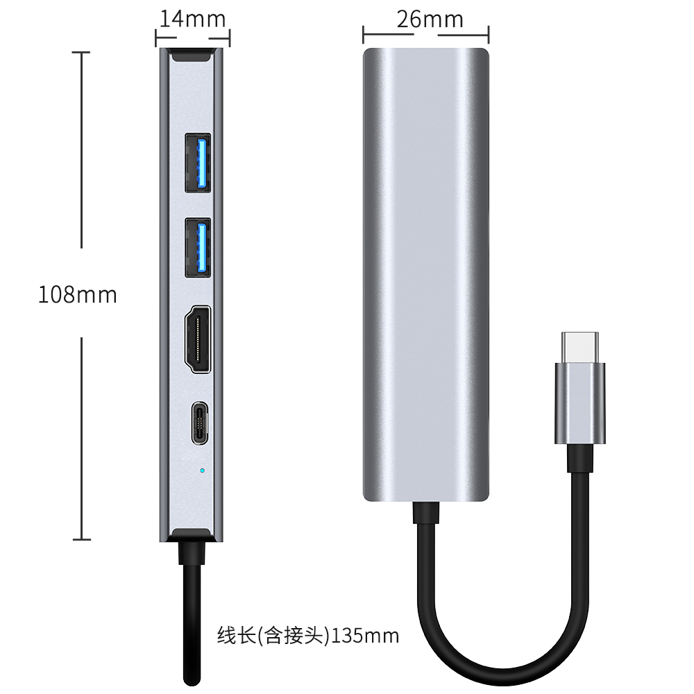 Ethernet 3.0 converter, RJ45 wired network card, Type-C to computer network cable, USB 100Mbps network card