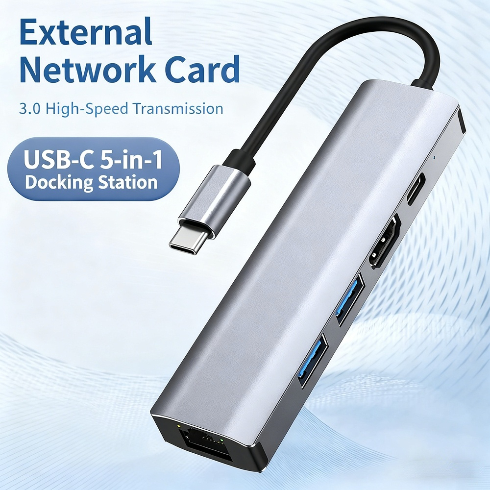 Ethernet 3.0 converter, RJ45 wired network card, Type-C to computer network cable, USB 100Mbps network card