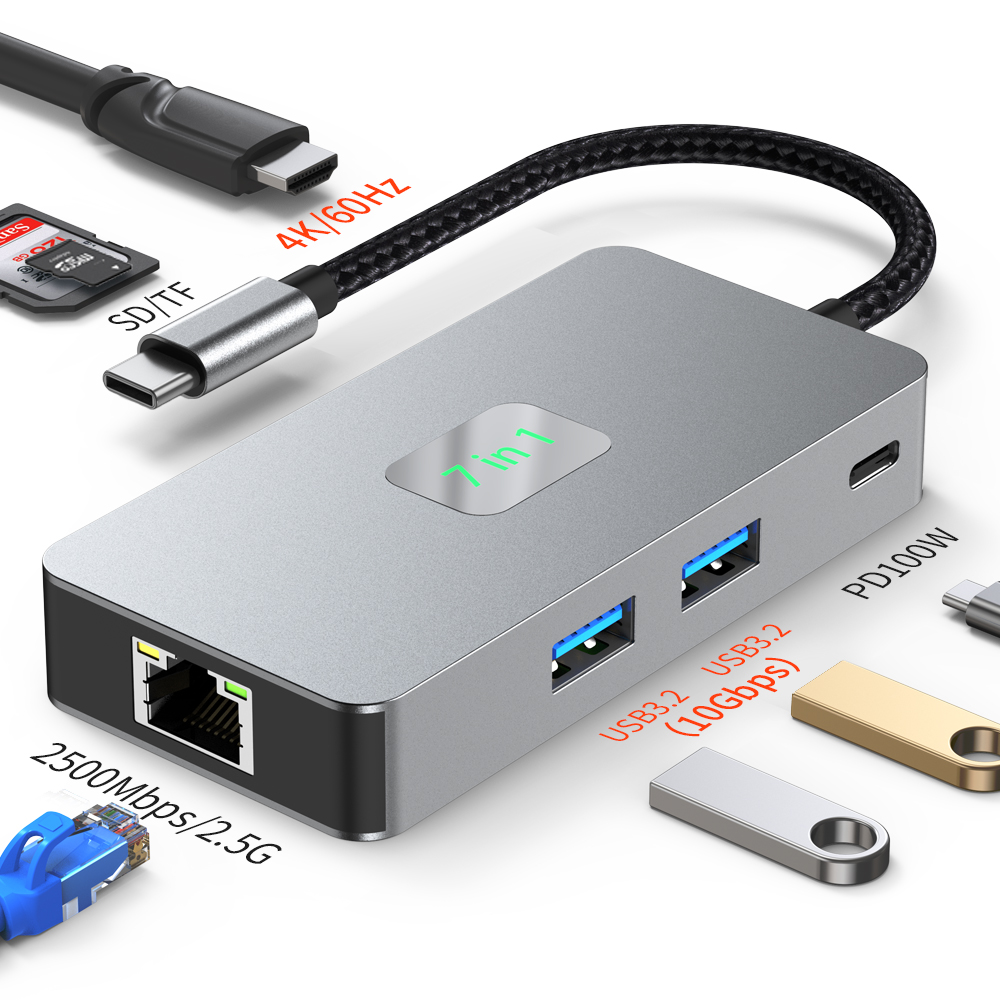 High-definition 4K 60-hour simultaneous display, multi-screen 11-in-1 expansion dock, source factory, OEM customization, 48-hour delivery.