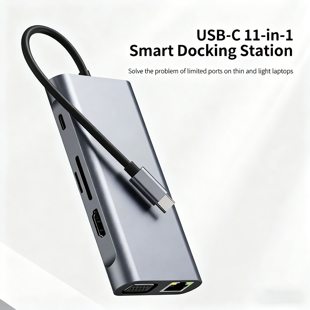 Type-C expansion adapter compatible with Huawei laptops, Apple MacBook Pro computers, and USB converters.