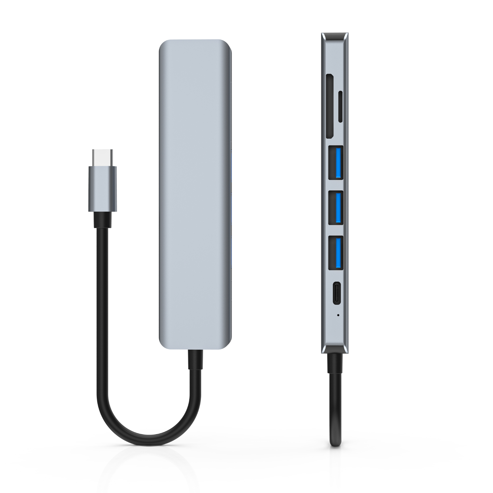 USB docking station with Type-C hub, suitable for iPad, Apple, Huawei laptops, and other expansion docks.