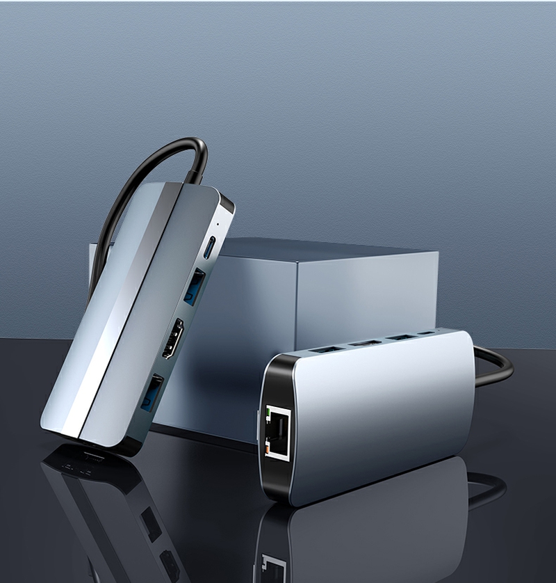 爆款新品 九合一扩展坞 usb3.0hub 千兆网卡 type-c拓展坞