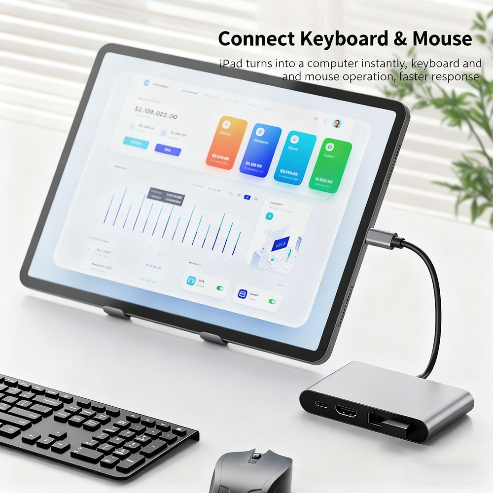 Type-C docking station to HD 4K 30Hz network card USB 3.0 converter - wholesale from manufacturer.