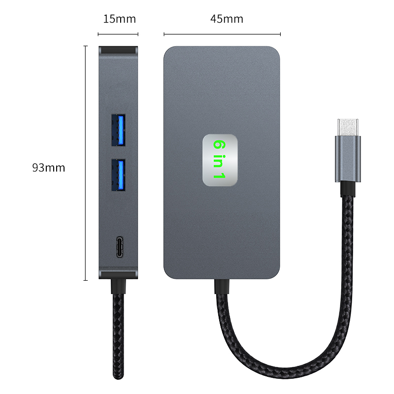 High-definition 4K 60Hz screen mirroring, 9-in-1 USB 3.0 Ethernet port, SD/TF card slot, 48-inch small size, Type-C expansion dock.