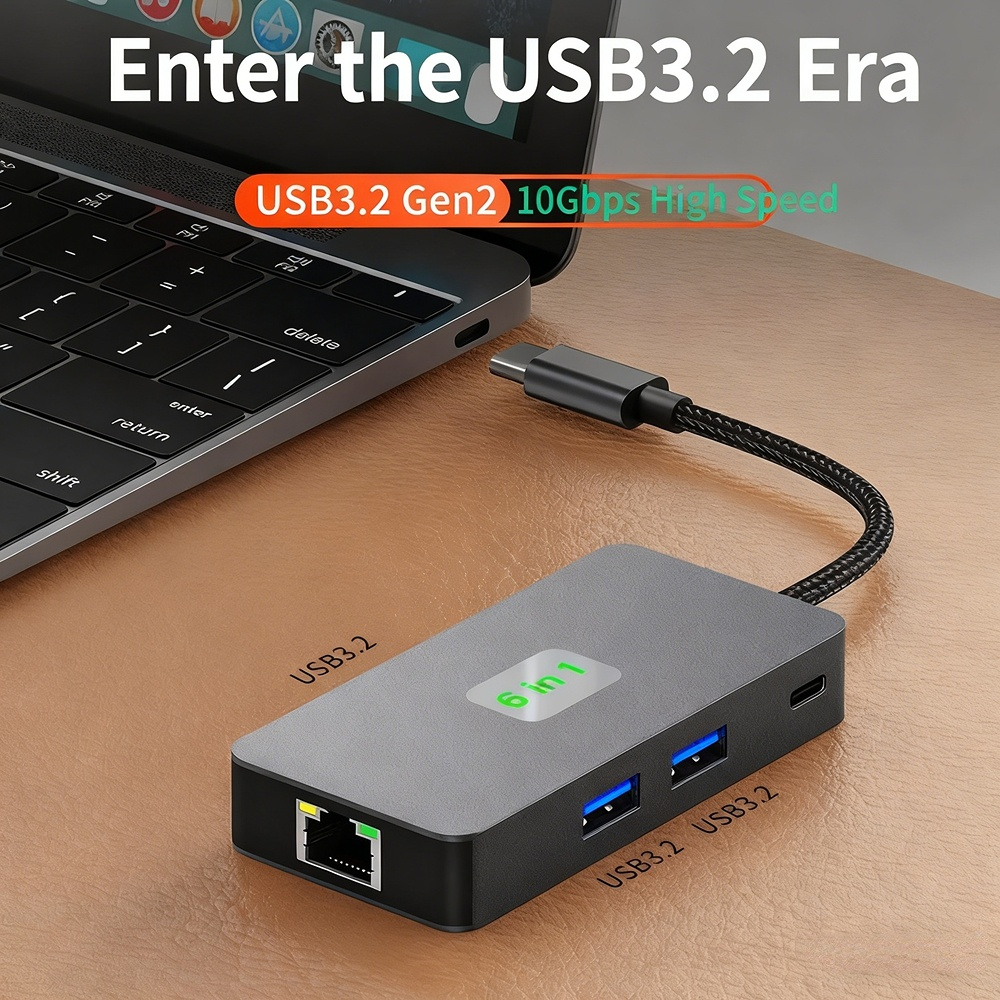 High-definition 4K 60Hz screen mirroring, 9-in-1 USB 3.0 Ethernet port, SD/TF card slot, 48-inch small size, Type-C expansion dock.