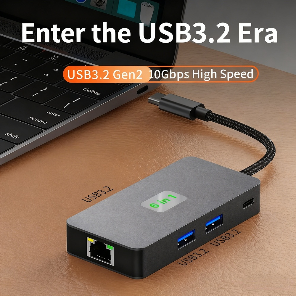 High-definition 4K 60Hz screen mirroring, 9-in-1 USB 3.0 Ethernet port, SD/TF card slot, 48-inch small size, Type-C expansion dock.