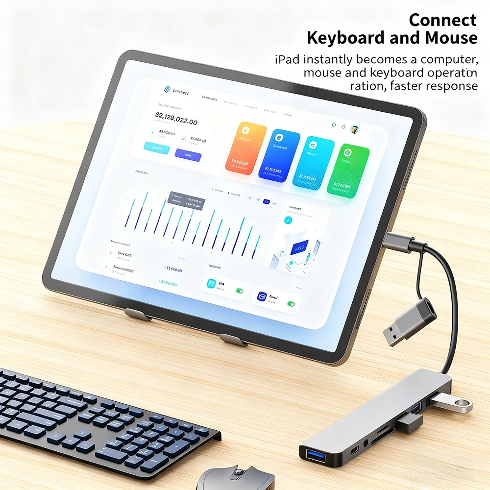 USB Type-C splitter hub, 7-8 in one, factory stock, OEM customization available, 48-hour shipping.
