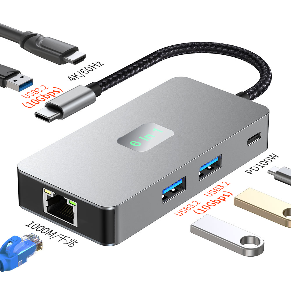 High-definition 4K 60Hz screen mirroring, 9-in-1 USB 3.0 Ethernet port, SD/TF card slot, 48-inch small size, Type-C expansion dock.
