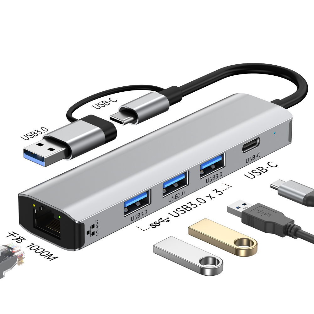 Ethernet 3.0 converter, RJ45 wired network card, Type-C to computer network cable, USB 100Mbps network card