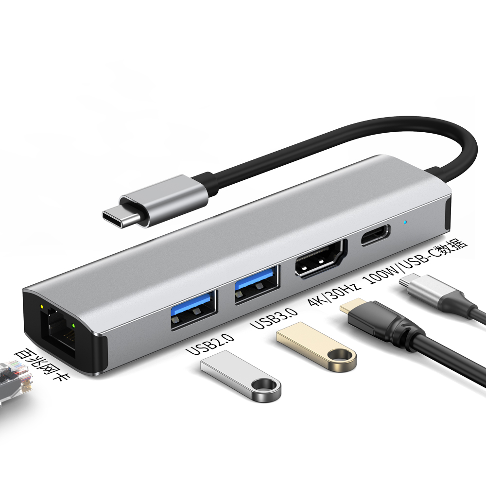 Ethernet 3.0 converter, RJ45 wired network card, Type-C to computer network cable, USB 100Mbps network card